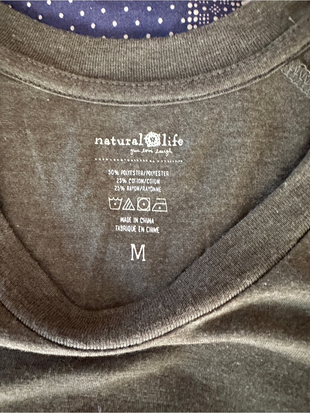 NATURAL LIFE Gray Short Sleeve Tee with Pink Floral Sunshine Graphic - Picture 3 of 4